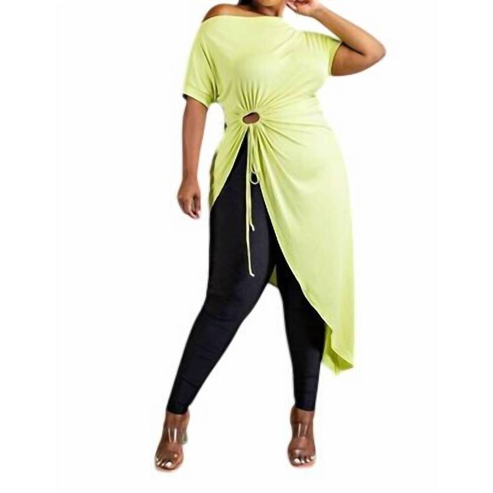 NEW CURVE MARKET to the point tunic top - plus in neon yellow